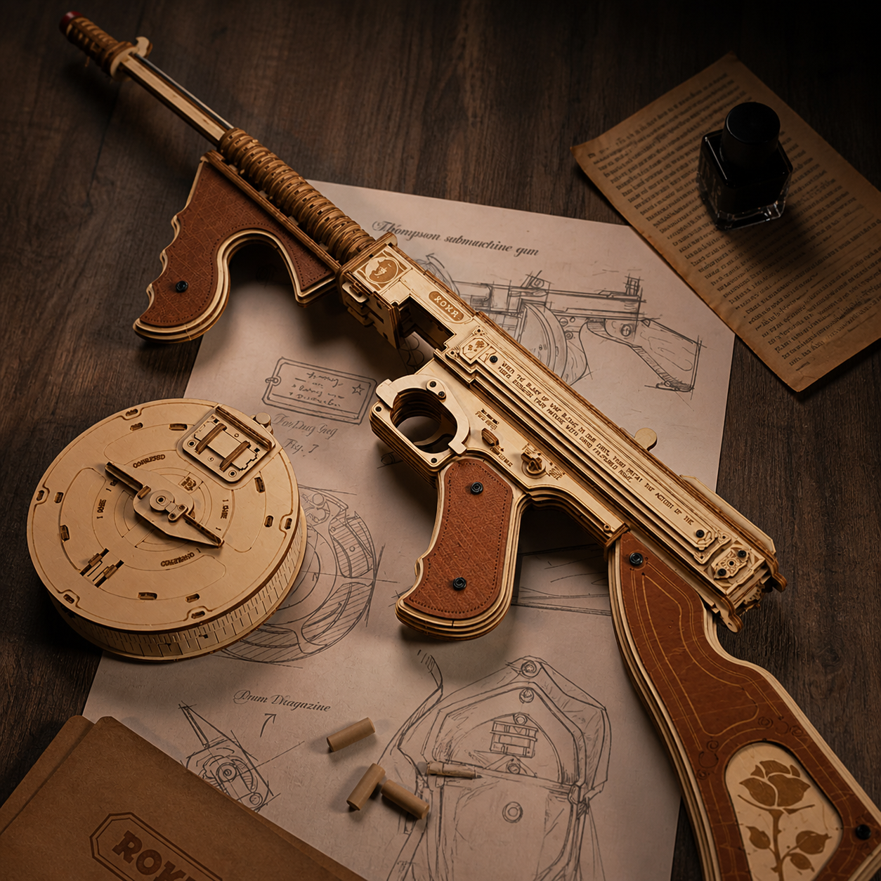 3D Wooden Puzzle Submachine